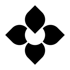 Diamon lotus flower square design icon
