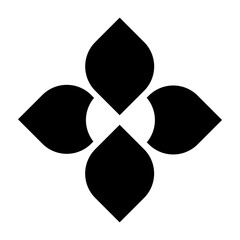 Diamon lotus flower square design icon