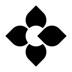 Diamon lotus flower square design icon