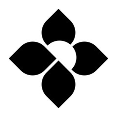 Diamon lotus flower square design icon