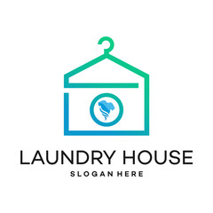 laundry logo design vector illustration