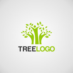tree logo design vector illustration