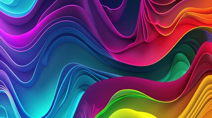 abstract rainbow-colored background with wavy elements