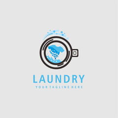 laundry logo design vector illustration