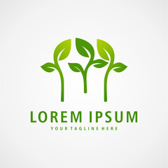 plant logo design vector illustration