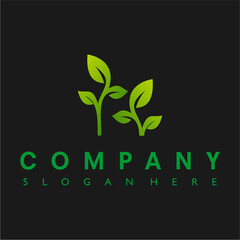 plant logo design vector illustration