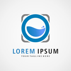 laundry logo design vector illustration