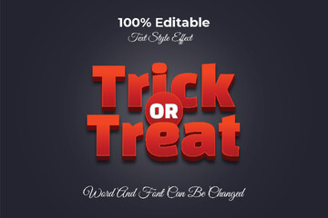 Trick or treat editable text effect template
