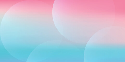 Minimalist banner background, pastel, pink and yellow gradient. Circle effect style, geometric abstract background. eps10.