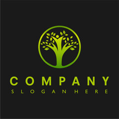 tree logo design vector illustration