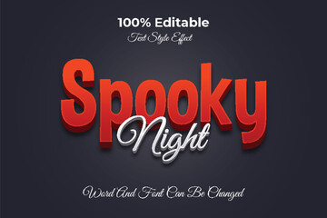 Spooky night editable text effect template