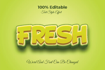 Fresh editable text effect template