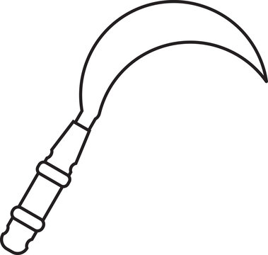 recommend clip art: illustration of a sickle sharp weapon icon
