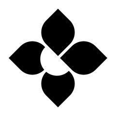 Diamon lotus flower square design icon