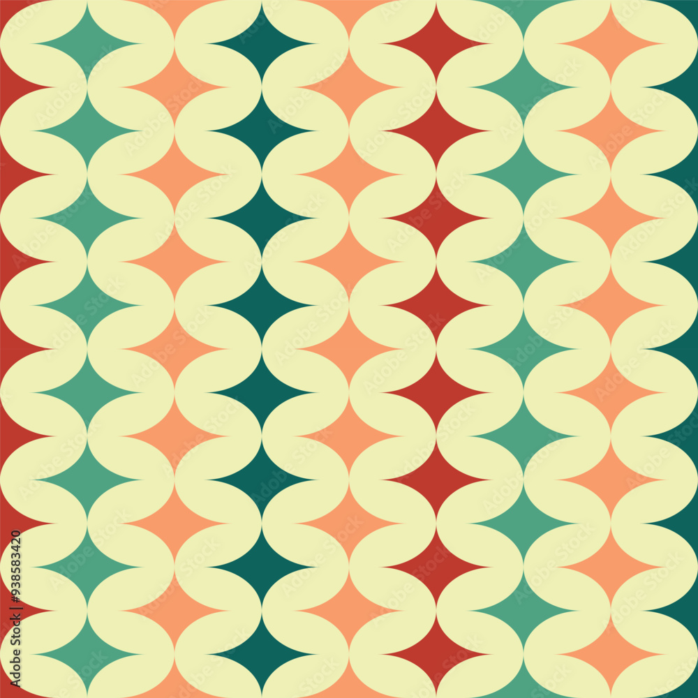 Poster abstract geometric pattern background, abstract pattern background with retro color theme,abstract c
