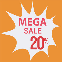 mega shopping offer discount banner background
