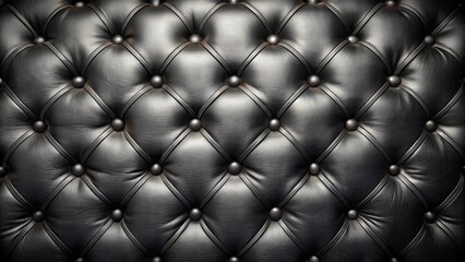 Naklejka premium Elegant black leather tufted background for luxury furniture advertisements