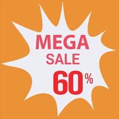 mega shopping offer discount banner background