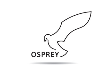 Osprey logo design, flying osprey bird logo design, flying bird.