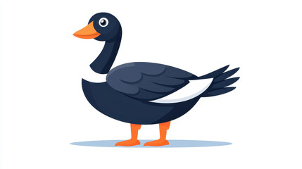 Obraz premium A playful illustration featuring a colorful cartoonstyle goose and duck, showcasing their charming textures and features.