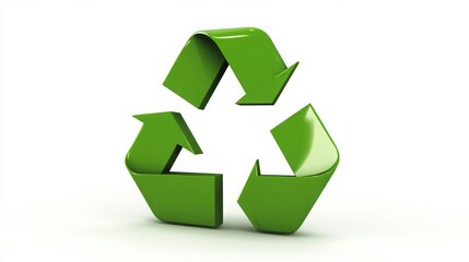 Eco-Chic Recycling Symbol: A Green and Stylish Recycling Sign in High-Resolution 8K for Professional Use.