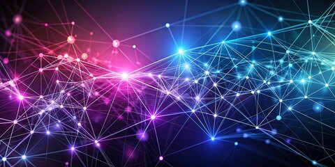 Abstract plexus background design with interconnected nodes and lines, abstract, plexus, network, technology