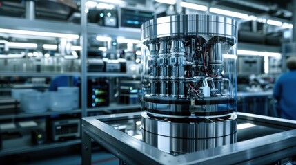 High-Tech Machine in a Modern Factory