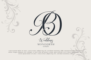 BO and OB wedding monogram logo