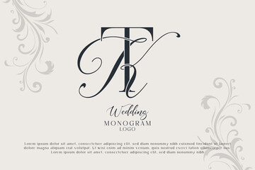 TK and KT wedding monogram logo