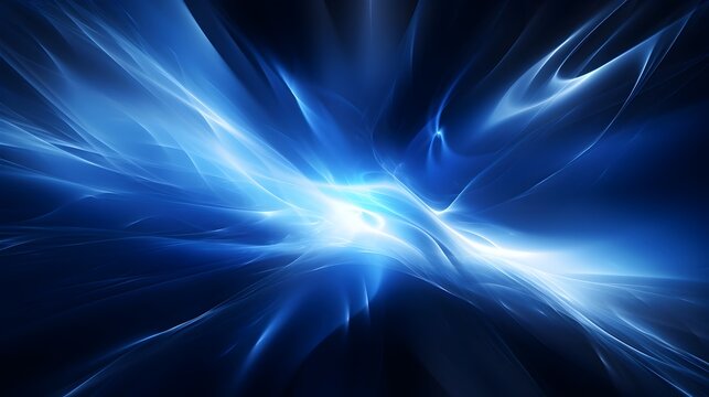 Fototapeta Breathtaking Blue Flashes of Radiant Cosmic Energy in a Futuristic Abstract Background