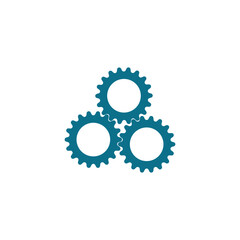 Gear icon vector triangular shape element for mechanical template