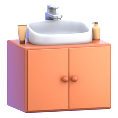 3d icon Wash Basin, 3d illustration, 3d element, 3d rendering.