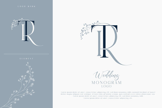 tr rt wedding initial monogram logo