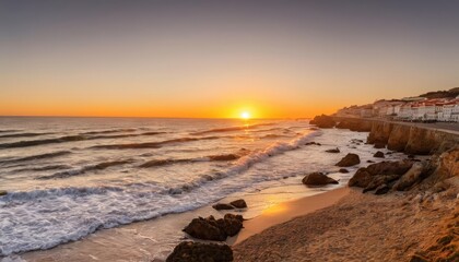  Sunset serenity at the rocky shore