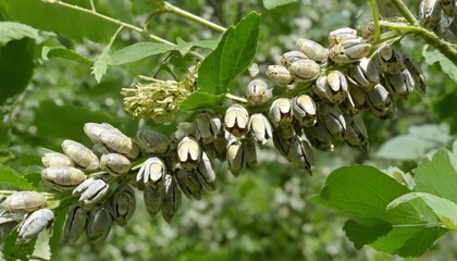 Fototapeta premium Natures bounty A tree laden with ripe readytoharvest nuts