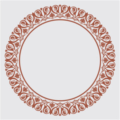 Vector illustration of circle frame border design element with elegant pattern. Beautiful for plain elegant designs, suitable for calligraphy, covers, decorations, etc