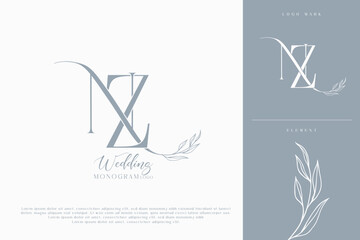 nz wedding initial modern and monogram digital logo