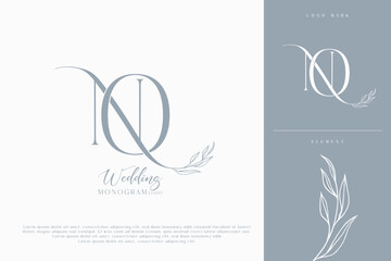 on wedding initial modern and monogram digital logo