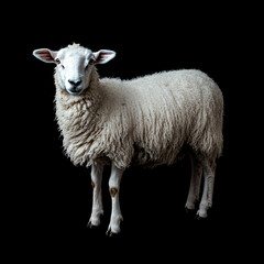 Obraz premium Fluffy Sheep Portrait.