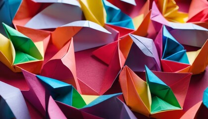  Vibrant origami artistry in motion