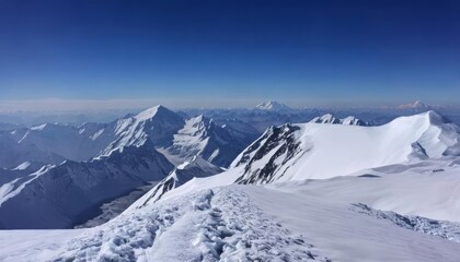  Majestic peaks under a clear sky