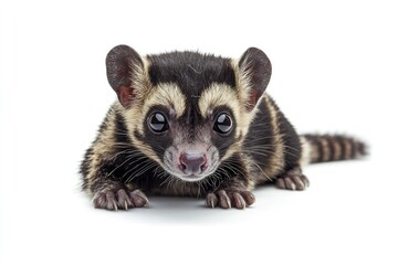 Fototapeta premium Close-up of a Young Asian Palm Civet with Black and White Fur