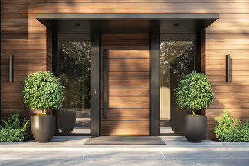 Modern Home Entrance.