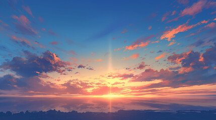 Obraz premium 夕暮れの空