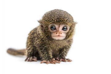 Fototapeta premium A Close-Up Portrait of a Baby Pygmy Marmoset