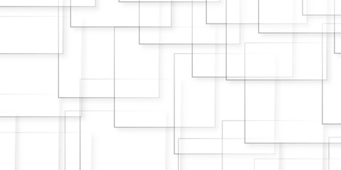 Abstract white background with squares and copy space. Abstract geometric white monochrome vector background for design brochures,