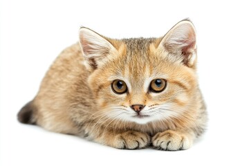 Obraz premium Close-up of a Sand Cat Kitten with Golden Eyes