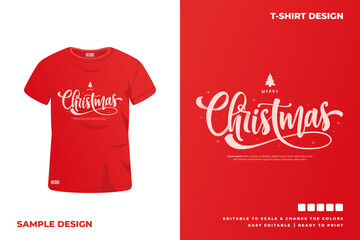 christmas red t shirt design