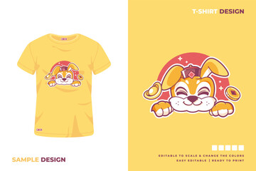rabbit cartoon t shirt design