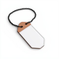 Fototapeta premium Military dog tags, isolated on white background, 3D illustration
